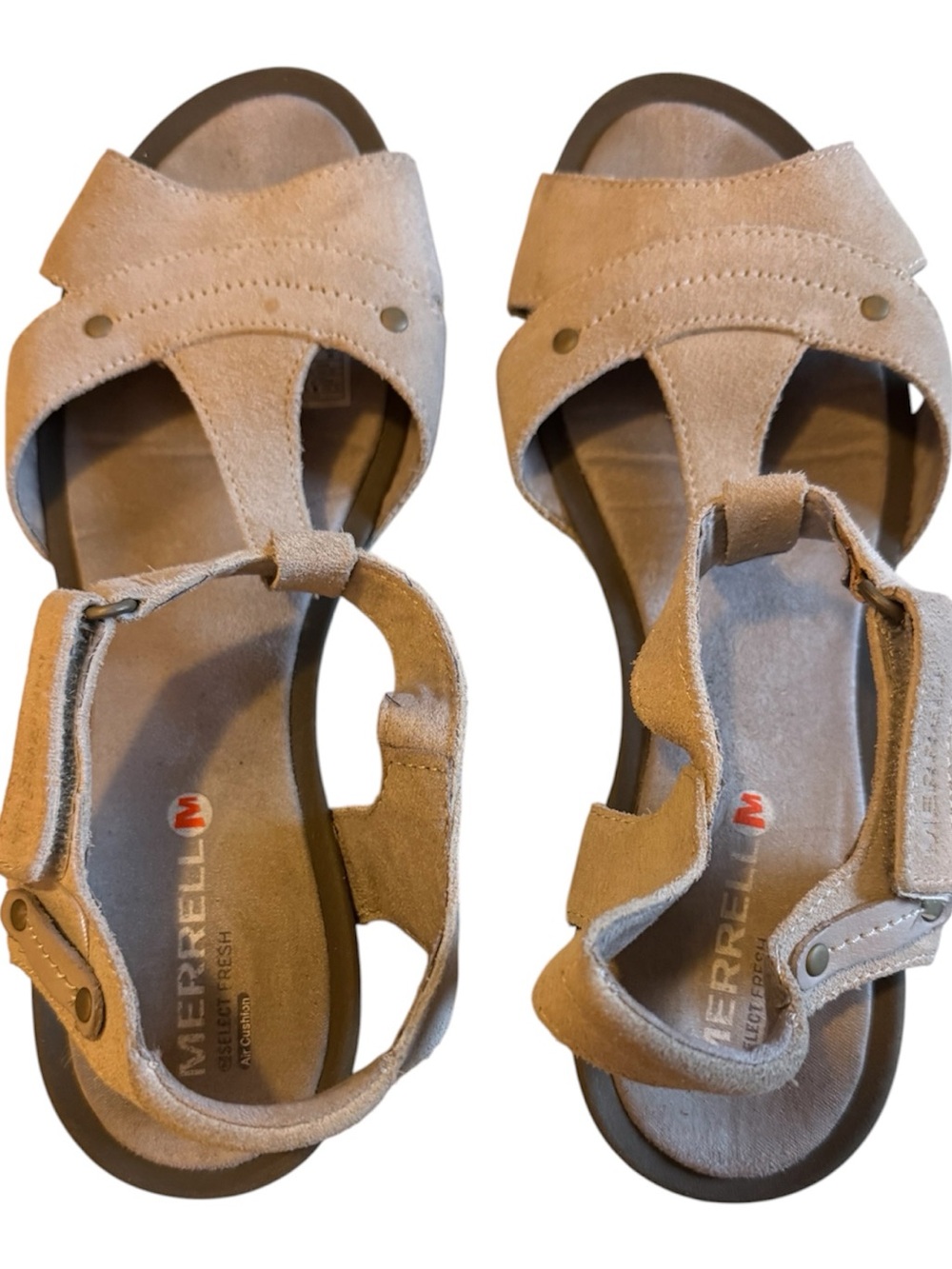 Merrell Women's Beige/Tan Suede Strappy Sandals